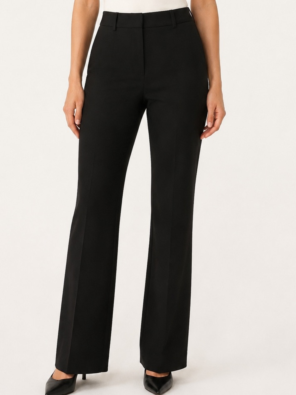 Babaton Black Relaxed Straight Leg Trouser Pants (Size 10)